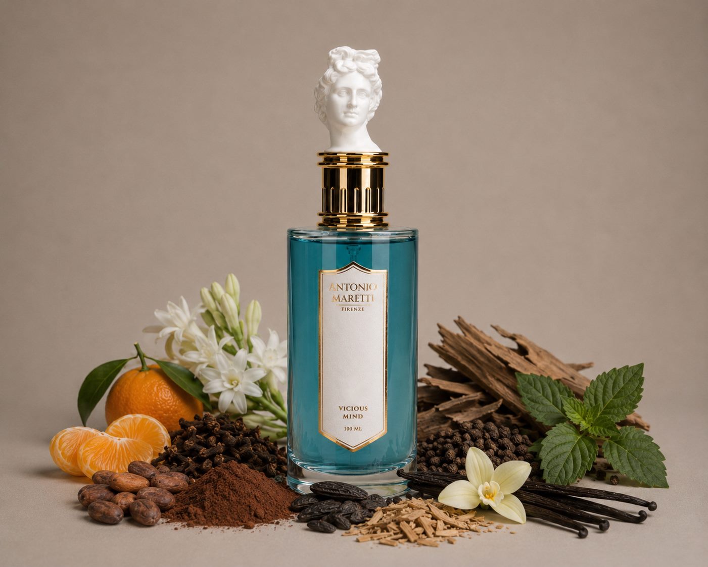 Vicious Mind fragrance with notes and materials